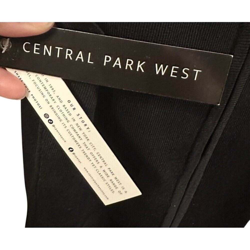Central Park West Womens Black Sleeveless Ribbed Midi Atlantis Dress Retail $151 - Picture 4 of 4